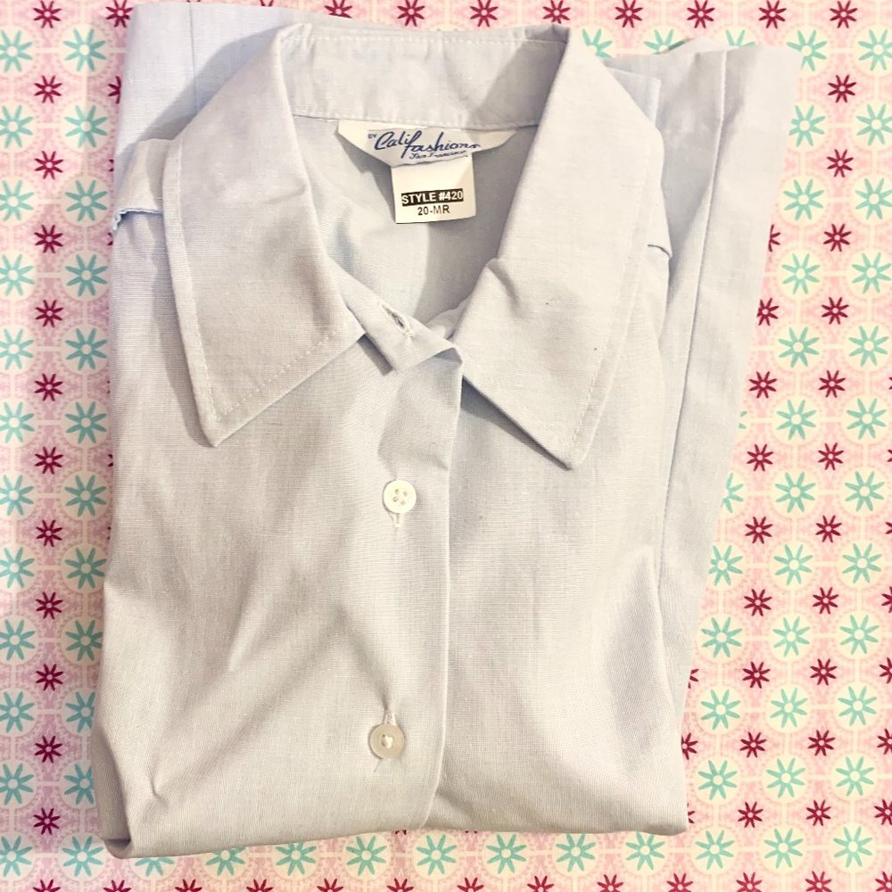 Civil Air Patrol Female Blue Overblouse Sz 20-MR Style #420 Light Blue